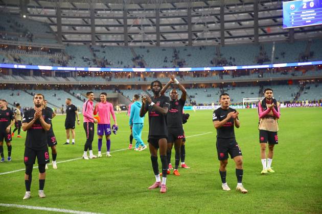 Sabah FK v Slavia Prague - UEFA Champions League BAKU, AZERBAIJAN - OCTOBER 13 : Players of Sabah FK celebrate after winning the UEFA Champions League match day two between Sabah FK and Slavia Prague at Baku Olympic Stadium in Baku, Azerbaijan on October 13, 2026. Resul Rehimov Anadolu Baku Azerbaijan. Editorial use only. Please get in touch for any other usage.  Copyright: x2026xAnadoluxResulxRehimovx