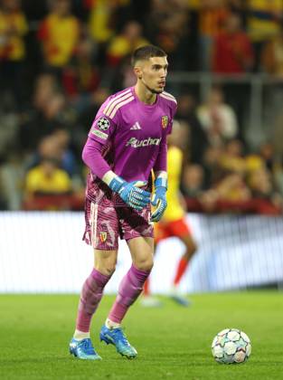 UEFA Champions League - RC Lens v Sporting Club de Portugal LENS, FRANCE, OCTOBER 13: Robin Risser of Lens during the UEFA Champions League 2026 27 League Phase MD2 match between RC Lens and Sporting Club de Portugal at Stade Bollaert-Delelis on October 13, 2026 in Lens, France. (Photo by Daniel Weir) Lens Stade Bollaert-Delelis France Copyright: xDanielxWeir SportsxPressxPhotox Sportspressphoto_SPR254439