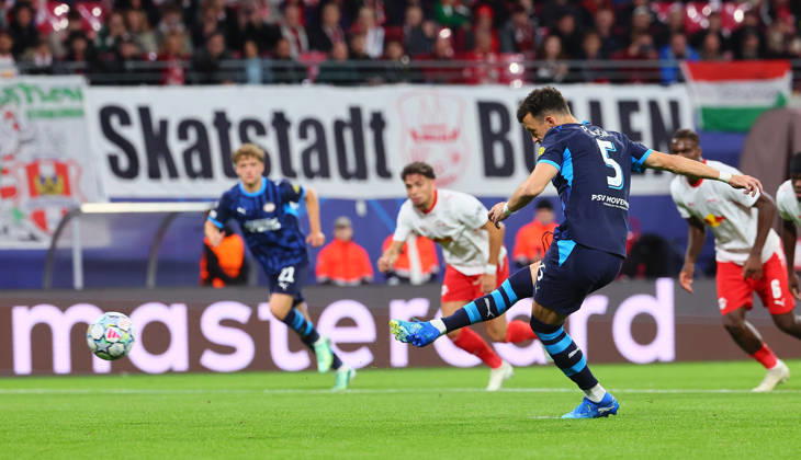 RB Leipzig - PSV Eindhoven Champions League Leipzig, 13.10.2026, Red Bull Arena, UEFA Champions League , RBLeipzig (GER) vs. PSV Eindhoven (NED) , Im Bild : Ivan Perisic ( 5, PSV) vergibt einen Elfmeter ,