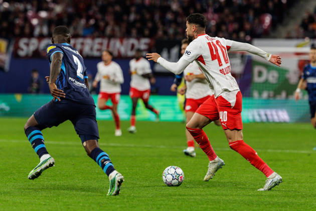 13.10.2026, GER, Fussball, Herren, UEFA Chempionsleague 2026 2027, RB Leipzig vs. PSV Eindhoven RÃ mulo Cardoso Romulo Cardoso (RB Leipzig 40) Einzelaktion Aktion Leipzig Red Bull Arena Sachsen Deutschland Copyright: xNordphoto Trienitzx