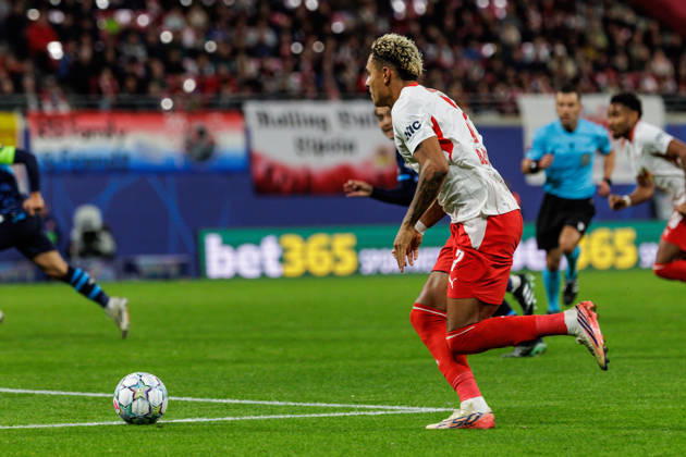 13.10.2026, GER, Fussball, Herren, UEFA Chempionsleague 2026 2027, RB Leipzig vs. PSV Eindhoven Antonio Nusa (RB Leipzig 7) Einzelaktion Aktion Leipzig Red Bull Arena Sachsen Deutschland Copyright: xNordphoto Trienitzx
