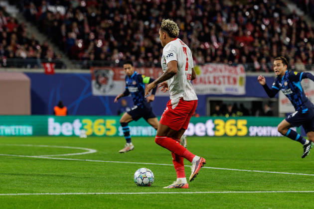 13.10.2026, GER, Fussball, Herren, UEFA Chempionsleague 2026 2027, RB Leipzig vs. PSV Eindhoven Antonio Nusa (RB Leipzig 7) Einzelaktion Aktion Leipzig Red Bull Arena Sachsen Deutschland Copyright: xNordphoto Trienitzx