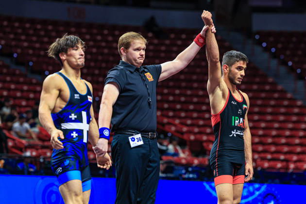 U23 World Championships 63kg GR - Erfan Behnam Jarkani (IRI) df. Rati Khozrevanidze (GEO)