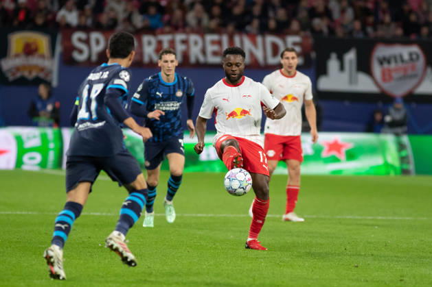 UEFA Champions League: RB Leipzig vs. PSV Eindhoven, 13.10.26 Ridle Baku (17, RB Leipzig). Fußball, UEFA Champions League, Saison 2026 2027: RB Leipzig vs. PSV Eindhoven am 13.10.2026 in der Red Bull Arena, Leipzig. Copyright: xBEAUTIFULxSPORTS JanxKaeferx