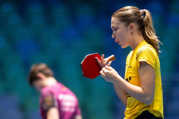 261014 Christina Källberg of Sweden during day 4 of the European Table tennis, Tischtennis Championship on October 14, 2026 in Ljubljana. Photo: Martin Metelko BILDBYRÅN COP 362 ME0001 bordtennis table tennis pingis 2026 european table tennis championship bordtennis-em em 4 bbeng Copyright: MARTINxMETELKO BB261014BB371