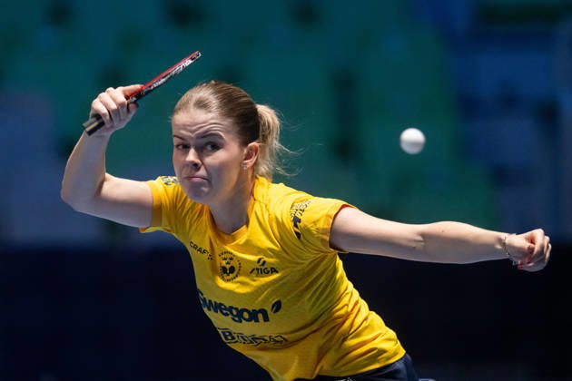 261014 Filippa Bergand of Sweden during day 4 of the European Table tennis, Tischtennis Championship on October 14, 2026 in Ljubljana. Photo: Martin Metelko BILDBYRÅN COP 362 ME0001 bordtennis table tennis pingis 2026 european table tennis championship bordtennis-em em 4 bbeng Copyright: MARTINxMETELKO BB261014BB374