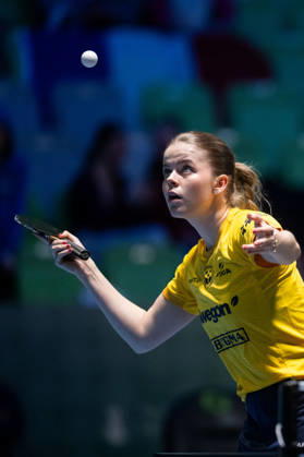 261014 Filippa Bergand of Sweden during day 4 of the European Table tennis, Tischtennis Championship on October 14, 2026 in Ljubljana. Photo: Martin Metelko BILDBYRÅN COP 362 ME0001 bordtennis table tennis pingis 2026 european table tennis championship bordtennis-em em 4 bbeng Copyright: MARTINxMETELKO BB261014BB375