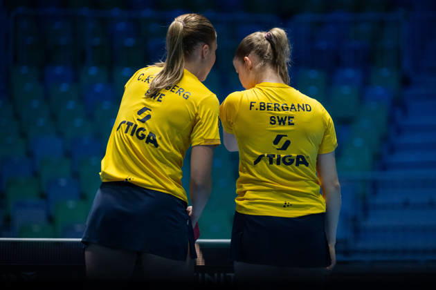 261014 Christina Källberg and Filippa Bergand of Sweden during day 4 of the European Table tennis, Tischtennis Championship on October 14, 2026 in Ljubljana. Photo: Martin Metelko BILDBYRÅN COP 362 ME0001 bordtennis table tennis pingis 2026 european table tennis championship bordtennis-em em 4 bbeng Copyright: MARTINxMETELKO BB261014BB379