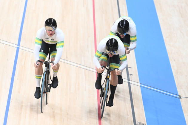 14-10-2026 World Championships Elite Track; Giornata 01; 2026, Australia; Barber, Daniel; Elliott, Ryan; Hoffman, Leigh; Shanghai - Velodromo; 