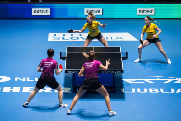 261014 Christina Källberg and Filippa Bergand of Sweden during day 4 of the European Table tennis, Tischtennis Championship on October 14, 2026 in Ljubljana. Photo: Martin Metelko BILDBYRÅN COP 362 ME0001 bordtennis table tennis pingis 2026 european table tennis championship bordtennis-em em 4 bbeng Copyright: MARTINxMETELKO BB261014BB388
