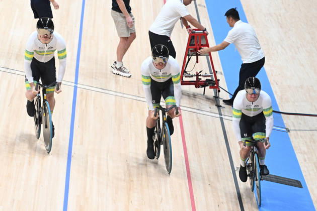 14-10-2026 World Championships Elite Track; Giornata 01; 2026, Australia; Barber, Daniel; Elliott, Ryan; Hoffman, Leigh; Shanghai - Velodromo; 