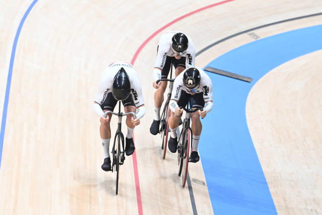 14-10-2026 World Championships Elite Track; Giornata 01; 2026, Germany; Hackmann, Henric; Schroter, Nik; Spiegel, Luca; Shanghai - Velodromo; 