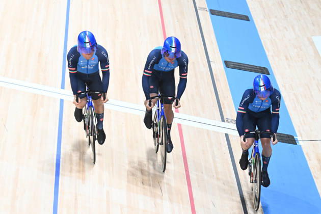 14-10-2026 World Championships Elite Track; Giornata 01; 2026, Italia; Bianchi, Matteo; Cusumano, Filippo; Predomo, Mattia; Shanghai - Velodromo; 
