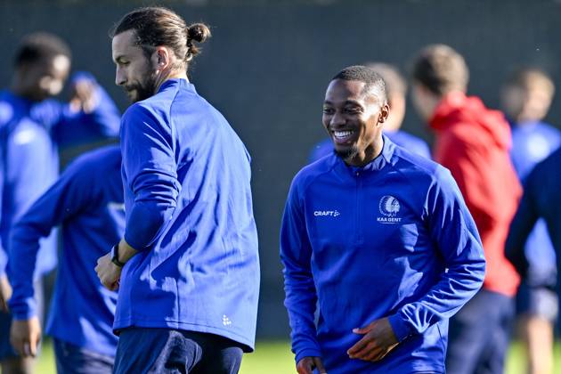 KAA Gent v AGF Aarhus - UEFA Conference League Media Activities 14 10 2026 GENT, BELGIUM - OCTOBER 14 : Balikwisha Michel-Ange forward of KAA Gent pictured during a training session ahead of the UEFA Conference League 2026 27 League Phase matchday 1 match between KAA Gent and AGF Aarhus on October 14, 2026 in Gent, Belgium, 14 10 2026 Gent Belgium  Copyright: xJanxDexMeuleneirx