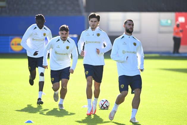 Royale Union Saint-Gilloise v Real Sociedad de Futbol - UEFA Europa League Media Activities 14 10 2026 LEUVEN, BELGIUM - OCTOBER 14 : Players of Royale Union Saint-Gilloise pictured during a training session ahead of the UEFA Europa League 2026 27 League Phase matchday 2 match between Royale Union Saint-Gilloise and Real Sociedad de Futbol on October 14, 2026 in Leuven, Belgium, 14 10 2026 Leuven Belgium  Copyright: xVincentxKalutx