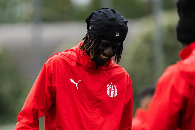 SOCCER - UEFA EL, RBS vs Milan SALZBURG,AUSTRIA,14.OCT.26 - SOCCER - UEFA Europa League, Red Bull Salzburg vs AC Milan, preview, training RBS. Image shows Gaoussou DiakitÃ (RBS).  GEPAxpictures xJulioxArellano