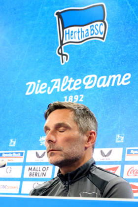 14.10.2026, DEU GER, Fussball , 2.Fussballbundesliga, Saison 2026 2027, Sportforum, Hertha BSC, Pressekonferenz Cheftrainer Stefan Leitl ( Hertha BSC Berlin ) 2. Liga: DFB DFL regulations prohibit any use of photographs as image sequences and or quasi-video) nordphoto GmbH Engler Berlin Sportforum Berlin Deutschland Copyright: xNordphotox xEnglerx