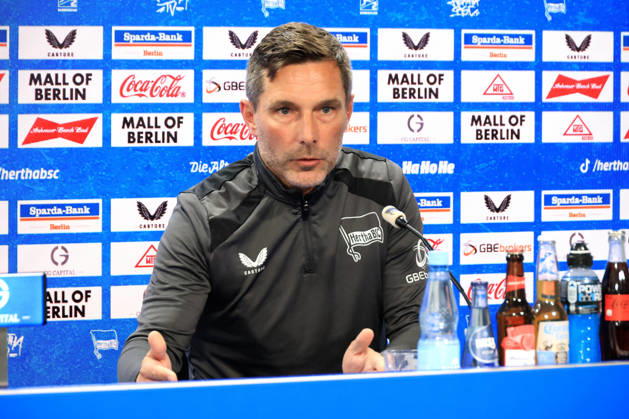 14.10.2026, DEU GER, Fussball , 2.Fussballbundesliga, Saison 2026 2027, Sportforum, Hertha BSC, Pressekonferenz Cheftrainer Stefan Leitl ( Hertha BSC Berlin ) 2. Liga: DFB DFL regulations prohibit any use of photographs as image sequences and or quasi-video) nordphoto GmbH Engler Berlin Sportforum Berlin Deutschland Copyright: xNordphotox xEnglerx