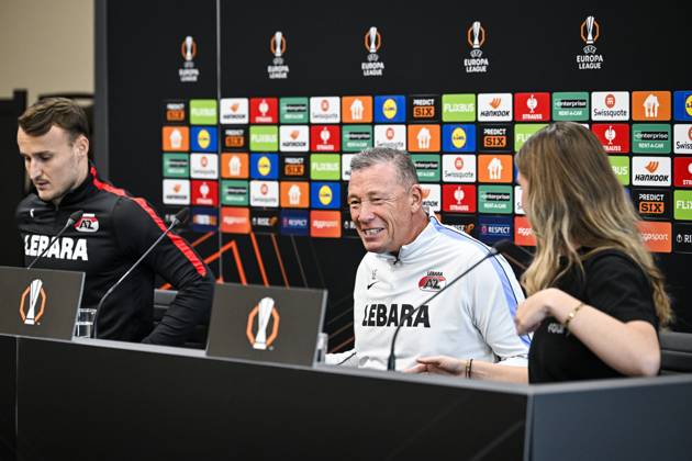 ALKMAAR - AZ Alkmaar coach Lee-Roy Echteld during a press conference, PK, Pressekonferenz the day before the Europa League match between AZ Alkmaar and Hapoel Beer-Sheva at the AFAS Stadium, on October 14, 2026 in Alkmaar, the Netherlands. OLAF KRAAK ANP xVIxANPxSportx xxANPxIVx 572424047 originalFilename: 572424047.jpg