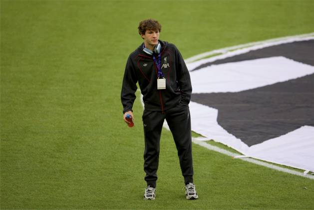 Football - UEFA Champions League - LASK v Liverpool FC LINZ, AUSTRIA - Wednesday, October 14, 2026: Liverpool s Lewis Koumas on the pitch before the UEFA Champions League 2026 27 League Phase MD2 match between LASK and Liverpool FC at the Oberösterreich Arena. (Photo by David Rawcliffe Propaganda) LINZ Oberösterreich Arena UPPER AUSTRIA AUSTRIA  Copyright: xDavidxRawcliffex 2026-10-14-LASK_v_LIverpool-003