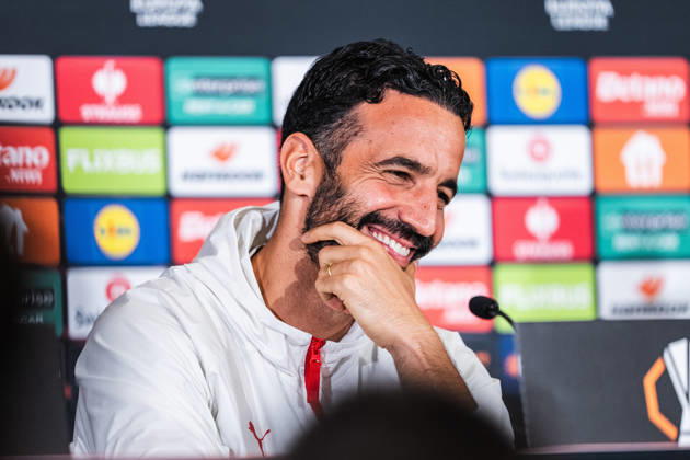 SOCCER - UEFA EL, RBS vs Milan SALZBURG,AUSTRIA,14.OCT.26 - SOCCER - UEFA Europa League, Red Bull Salzburg vs AC Milan, preview, press conference, PK, Pressekonferenz Milan. Image shows head coach Ruben Amorin (Milan).  GEPAxpictures xJulioxArellano