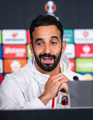 SOCCER - UEFA EL, RBS vs Milan SALZBURG,AUSTRIA,14.OCT.26 - SOCCER - UEFA Europa League, Red Bull Salzburg vs AC Milan, preview, press conference, PK, Pressekonferenz Milan. Image shows head coach Ruben Amorin (Milan).  GEPAxpictures xJulioxArellano