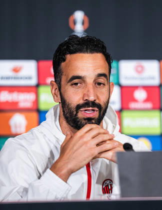 SOCCER - UEFA EL, RBS vs Milan SALZBURG,AUSTRIA,14.OCT.26 - SOCCER - UEFA Europa League, Red Bull Salzburg vs AC Milan, preview, press conference, PK, Pressekonferenz Milan. Image shows head coach Ruben Amorin (Milan).  GEPAxpictures xJulioxArellano