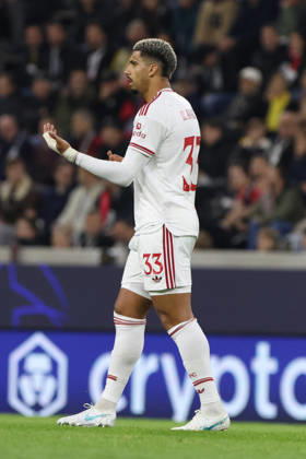 LINZ, AUSTRIA - OCTOBER 14: Ronald Araujo of Liverpool celebrates his goal to 0:1 during the UEFA Champions League league phase matchday 2 match between LASK and Liverpool at Oberoesterreich Arena on October 14, 2026 in Linz, Austria. (Photo by Severin Aichbauer Sports Press Photo SPP) Copyright: xSeverinxAichbauer SPPx Sportspressphoto_SPR255663