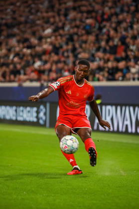 SOCCER - UEFA CL, LASK vs Liverpool LINZ,AUSTRIA,14.OCT.26 - SOCCER - UEFA Champions League, Linzer ASK vs Liverpool FC. Image shows Yvan Dibango (LASK).  GEPAxpictures xManuelxBinder