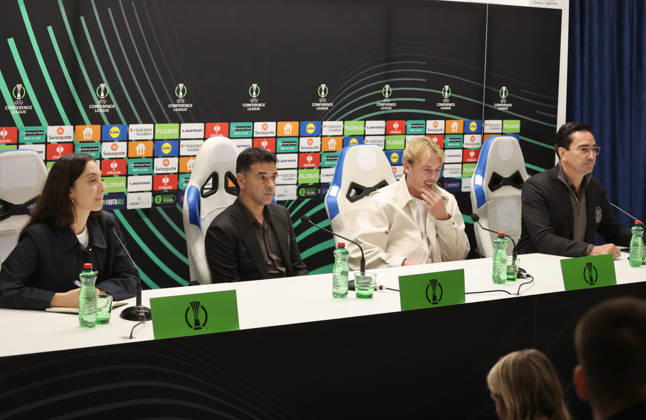 AFC Ajax press conference, PK, Pressekonferenz AFC Ajax Head Coach Michel Sanchez and Julian Brandt of AFC Ajax holds a press conference ahead of the UEFA Conference League league phase match against HNK Hajduk Split in Split, Croatia, on October 14, 2026.  IvoxCagalj PIXSELL