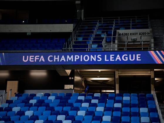 14.10.2026: Champions League, 2. Spieltag, Å K Slovan Bratislava vs. VfB Stuttgart im Å tadion Tehelnà pole Narodný futbalový Å¡tadion UEFA Champions League Banner WICHTIGER HINWEIS: Gemäß den Vorgaben des DFB und der DFL ist es untersagt, in dem Stadion und oder vom Spiel angefertigte Fotoaufnahmen in Form von Sequenzbildern und oder videoähnlichen Fotostrecken zu verwerten bzw. verwerten zu lassen. Copyright: xJordyxFourgonx
