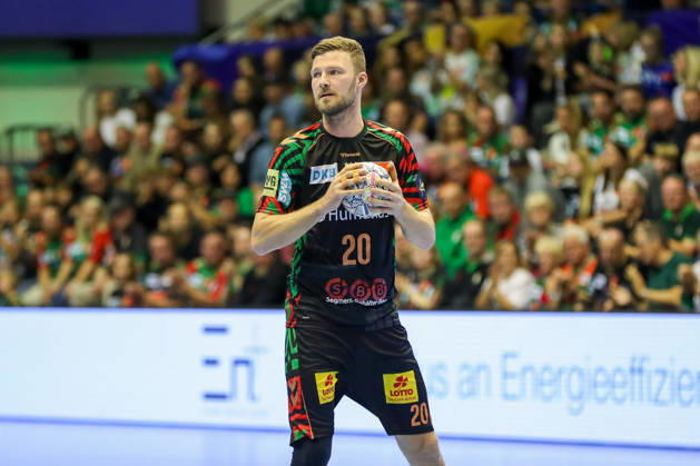 14.10.2026, xgox, Handball EHF Champions League SC Magdeburg - Industria Kielce v.l. Philipp Weber (Magdeburg, 20) am Ball, plays the ball Magdeburg