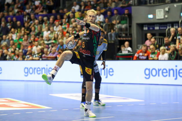 14.10.2026, xgox, Handball EHF Champions League SC Magdeburg - Industria Kielce v.l. Matthias Musche (Magdeburg, 6) beim Siebenmeter Magdeburg