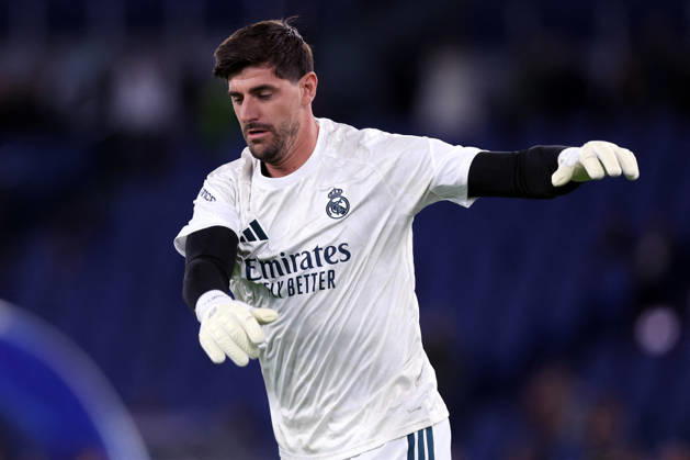 SOCCER - UEFA Champions League - AS Roma vs. Real Madrid Photo by IPA ABACAPRESS.COM89686785 - Rome, Italy - October 14, 2026: Thibaut Courtois (goalkeeper) of Real Madrid during warm-ups before the 2026-2027 UEFA Champions League soccer match between AS Roma and Real Madrid CF at the Olympic Stadium in Rome. Rome Italy Copyright: xIPAxSport ABACAx