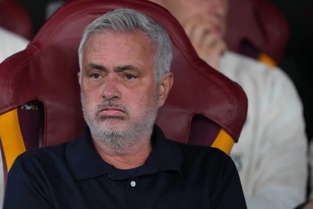 Real Madrid’s head coach Jose Mourinho during the UEFA Champions League Phase - Matchday 2 soccer match between AS Roma and Real Madrid at the Rome s Olympic stadium, Italy - Wednesday October 14, 2026 - Soccer ( Photo by Alfredo Falcone LaPresse )  Copyright: xAlfredoxFalcone LaPressex