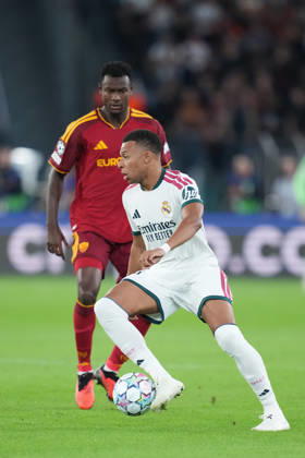 Real Madrid s Kylian Mbappe during the UEFA Champions League Phase - Matchday 2 soccer match between AS Roma and Real Madrid at the Rome s Olympic stadium, Italy - Wednesday October 14, 2026 - Soccer ( Photo by Alfredo Falcone LaPresse )  Copyright: xAlfredoxFalcone LaPressex