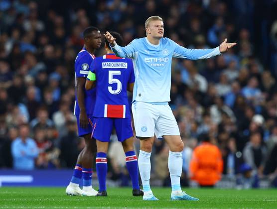 Erling Haaland of Manchester City reacts Manchester City v Paris Saint-Germain, UEFA Champions League, Football, Etihad Stadium, Manchester, UK - 14 Oct 2026Manchester Etihad Stadium United Kingdom  Copyright: xMattxWest Shutterstockx 17216000y