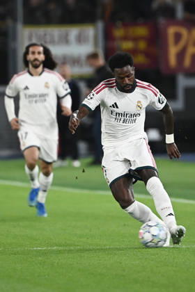 AS Roma v Real Madrid - UEFA Champions League ROME, ITALY, OCTOBER 14: Real Madrid s Vinicius Junior control the ball during the League phase of the UEFA Champions League football match between Roma and Real Madrid at the Olympic Stadium in Rome, Italy, on October 14, 2026. Isabella Bonotto Anadolu Rome Italy. Editorial use only. Please get in touch for any other usage.  Copyright: x2026xAnadoluxIsabellaxBonottox