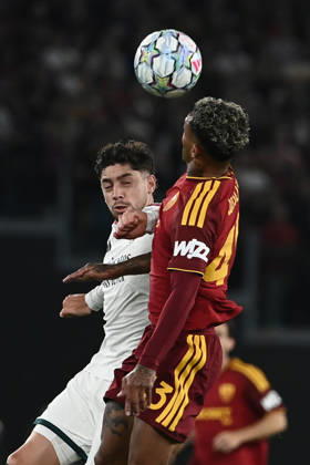 AS Roma v Real Madrid - UEFA Champions League ROME, ITALY, OCTOBER 14: Players in action during the League phase of the UEFA Champions League football match between Roma and Real Madrid at the Olympic Stadium in Rome, Italy, on October 14, 2026. Isabella Bonotto Anadolu Rome Italy. Editorial use only. Please get in touch for any other usage.  Copyright: x2026xAnadoluxIsabellaxBonottox