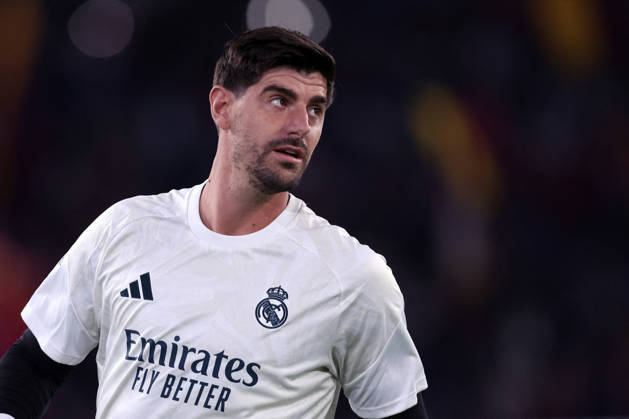 SOCCER - UEFA Champions League - AS Roma vs. Real Madrid Photo by IPA ABACAPRESS.COM89686844 - Rome, Italy - October 14, 2026: Thibaut Courtois (goalkeeper) of Real Madrid during warm-ups before the 2026-2027 UEFA Champions League soccer match between AS Roma and Real Madrid CF at the Olympic Stadium in Rome. Rome Italy Copyright: xIPAxSport ABACAx