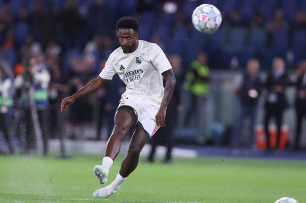 SOCCER - UEFA Champions League - AS Roma vs. Real Madrid Photo by IPA ABACAPRESS.COM89687355 - Rome, Italy - October 14, 2026: Vinicius Junior (forward) of Real Madrid during warm-ups before the 2026-2027 UEFA Champions League soccer match between AS Roma and Real Madrid CF at the Olympic Stadium in Rome. Rome Italy Copyright: xIPAxSport ABACAx