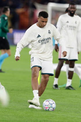 SOCCER - UEFA Champions League - AS Roma vs. Real Madrid Photo by IPA ABACAPRESS.COM89687328 - Real Madrid s French forward Kylian Mbappé during the UEFA Champions League match between AS Roma and Real Madrid at the Stadio Olimpico on October 14, 2026, in Rome, Italy. Rome Italy Copyright: xIPAxSport ABACAx