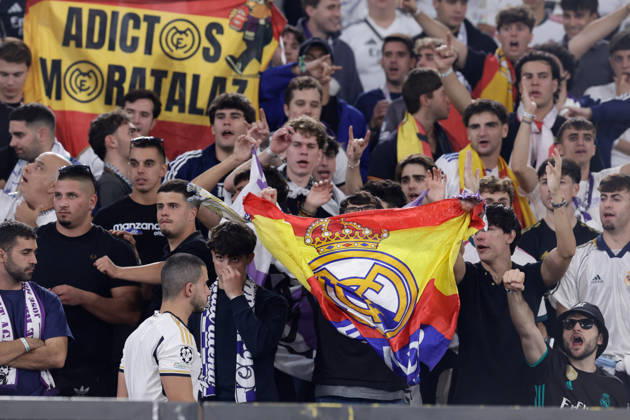 SOCCER - UEFA Champions League - AS Roma vs. Real Madrid Photo by IPA ABACAPRESS.COM89687360 - Real Madrid fans during the UEFA Champions League match between AS Roma and Real Madrid at the Olimpico Stadium on October 14, 2026, in Rome, Italy. Rome Italy Copyright: xIPAxSport ABACAx