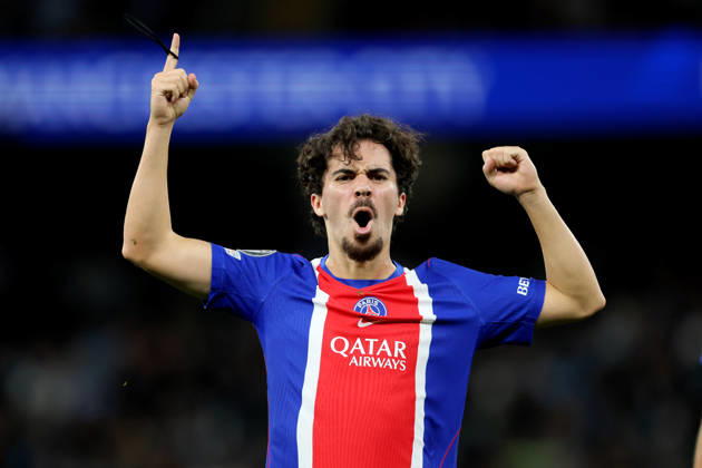 Manchester City v Paris Saint-Germain - UEFA Champions League 2026 27 League Phase MD2 Vitinha of Paris Saint-Germain celebrates 3rd goal during the UEFA Champions League 2026 27 League Phase MD2 match between Manchester City and Paris Saint-Germain at City of Manchester Stadium on October 14, 2026 in Manchester, England. Manchester City of Manchester Stadium England United Kingdom Copyright: xAllstarxPicturexLibraryxLtdx