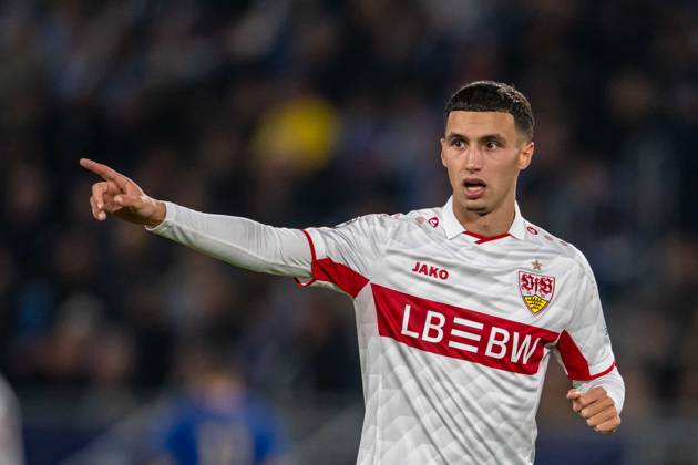 ilal El Khannouss gesticulates during UEFA Champions league match , SK Slovan Bratislava - VFB Stuttgart , 14. october 2026, Tehelne pole Stadium, Bratislava, Slovakia Copyright: xMICHALxFAJT,ZOSPORTU.SKx MAJ_1312
