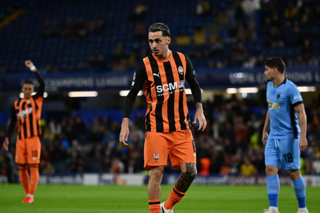 LONDON, ENGLAND - OCTOBER 14: Marlon Gomes of Shakhtar Donetsk in action during the UEFA Champions League 2026 27 match between Shakhtar Donetsk and AEK Athens at Stamford Bridge on October 14, 2026 in London, England. (Photo by Yaroslav Dunka Sports Press Photo) Copyright: xYaroslavxDunkax xSPPx Sportspressphoto_SPR255925