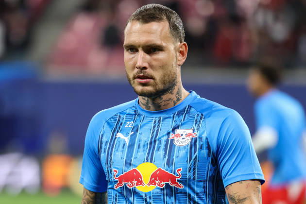 Deutschland: Fußball - UEFA Champions League - Saison 2026 - 2027, 2. Spieltag - RB Leipzig gegen PSV Eindhoven, Red Bull Arena (Leipzig): David Raum (RB Leipzig, 22) Copyright: xLucasxWalterx