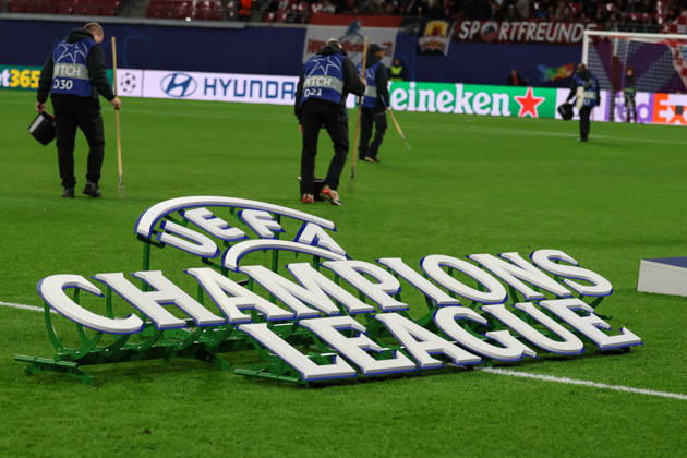 Deutschland: Fußball - UEFA Champions League - Saison 2026 - 2027, 2. Spieltag - RB Leipzig gegen PSV Eindhoven, Red Bull Arena (Leipzig): Champions League Logo Copyright: xLucasxWalterx
