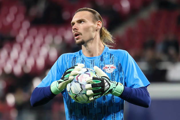 Deutschland: Fußball - UEFA Champions League - Saison 2026 - 2027, 2. Spieltag - RB Leipzig gegen PSV Eindhoven, Red Bull Arena (Leipzig): Maarten Vandevoordt (RB Leipzig, 26) Copyright: xLucasxWalterx