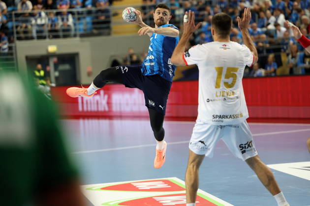 Plock 14.10.2026 Liga mistrzow pilka reczna mezczyzn faza grupowa sezon 2026 27 --- Group phase mens handball EHF Champions League Orlen Wisla Plock - HC Vardar 1961 Skopje Mitja Janc Fot. Marcin Solarz FotoPyK NEWSPIX.PL --- newspix.pl 